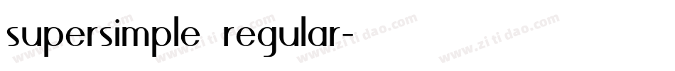 supersimple  regular字体转换